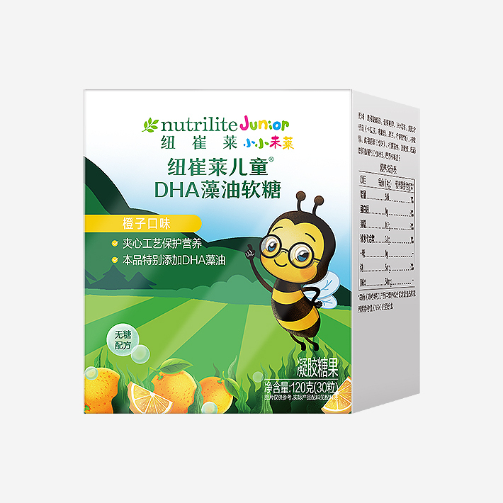 纽崔莱儿童DHA藻油软糖[优质DHA藻油和植萃果胶]